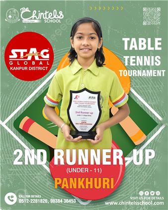 Pankhuri - Runnerup U11 Stag Global Table Tennis Tournament